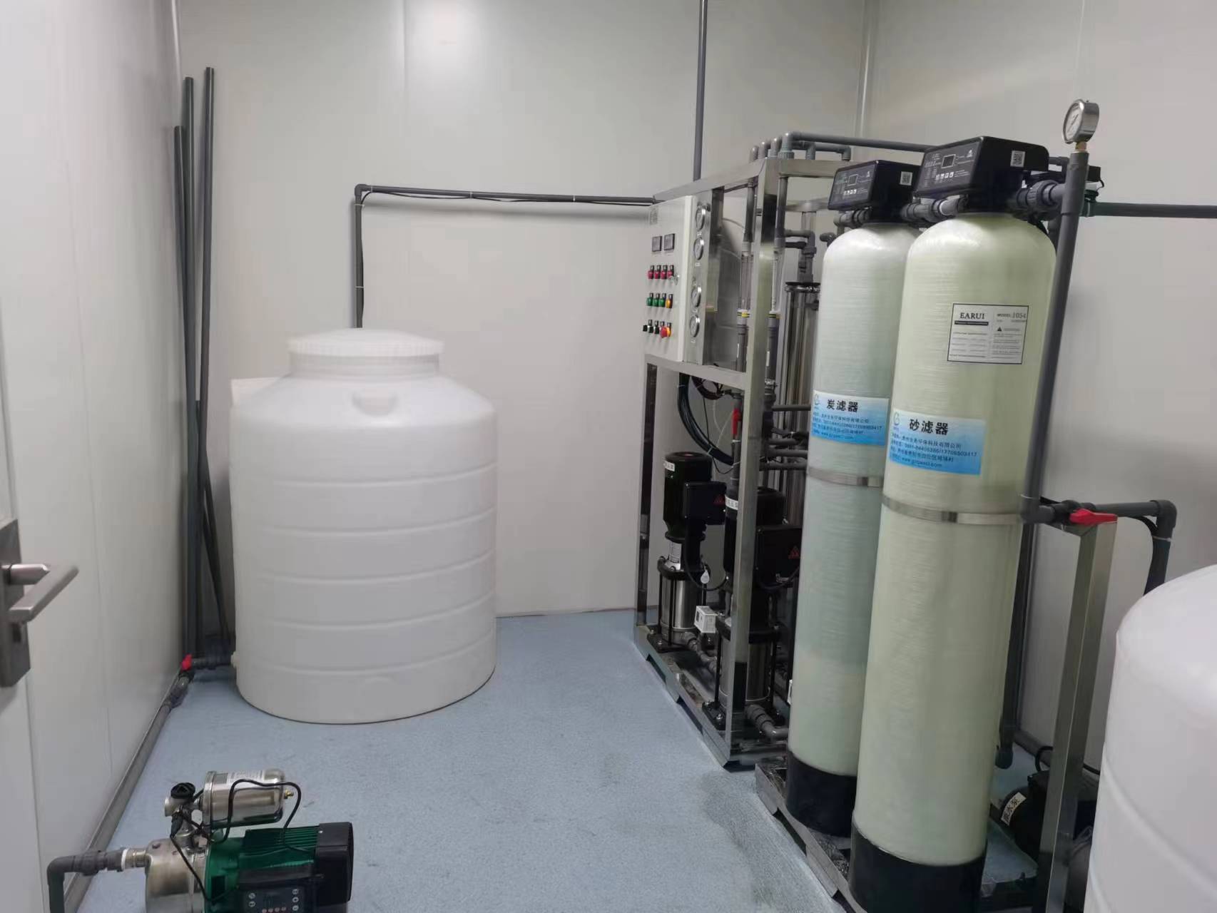 安徽生物实验室订购安装0.25吨/时双级纯化水设备
